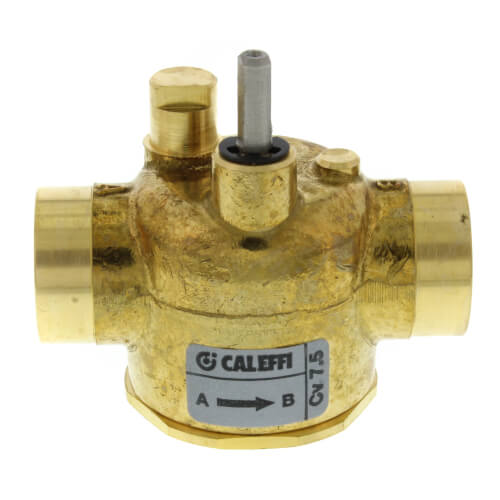 Caleffi Z200537 Z-One 2-Way Straight Sweat Valve Body 3/4-Inch Connections 20 PSI