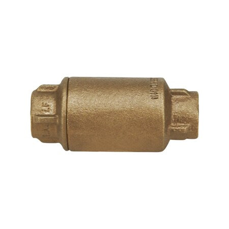 Everflow 150C114-NL Inline Spring Loaded Check Valve Cast Brass 1-1/4 Inch