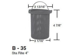 Aladdin Equipment B-35 Basket for Sta Rite 4 inch