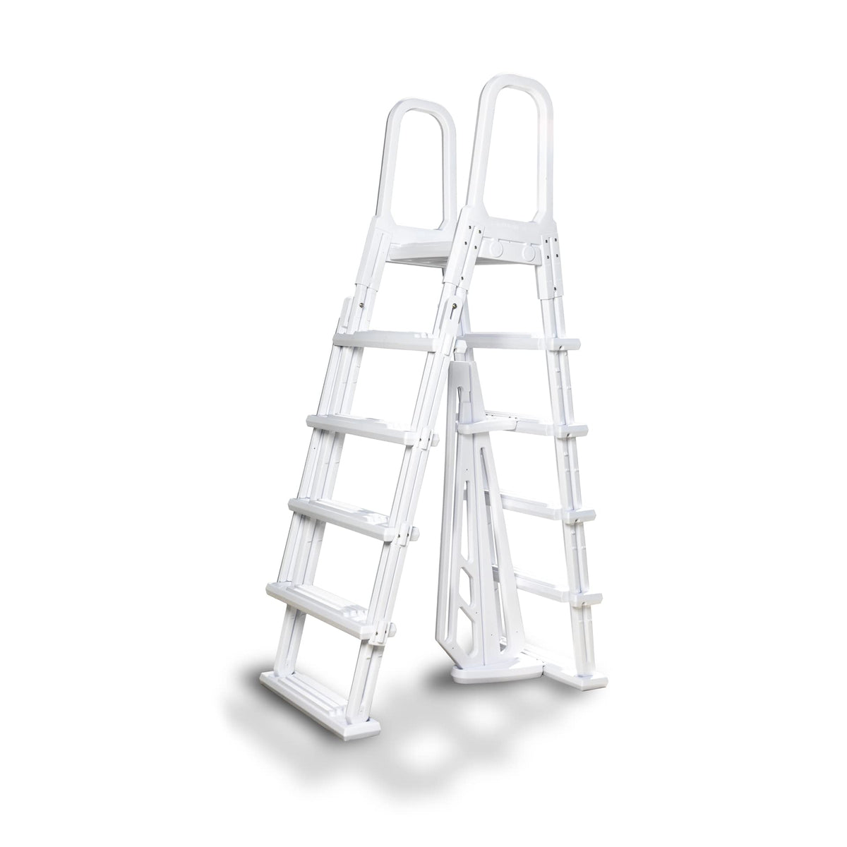 Blue Torrent AC22489 Adjustable A-Frame Flip Up Pool Ladder for Above Ground Pools