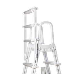 Blue Torrent AC22489 Adjustable A-Frame Flip Up Pool Ladder for Above Ground Pools