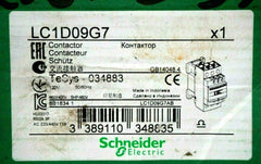 Schneider Electric LC1D09G7 IEC Magnetic Contactor 120V 9A