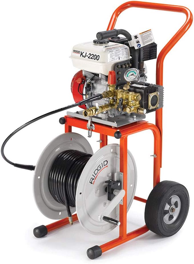 RIDGID 63882 KJ-2200 Water Jetter Gasoline-Powered 110 ft Hose