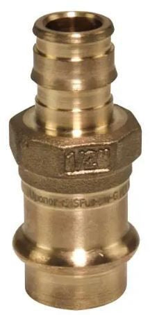 Uponor LFP4515050 ProPEX x Copper Press Adapter 1/2 Inch Lead-Free Brass