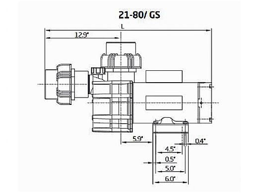 Speck Pumps SA104-1400F-000 Speck Pump 21-80/33 GS Series 4HP Self-Priming Pump 208-230V