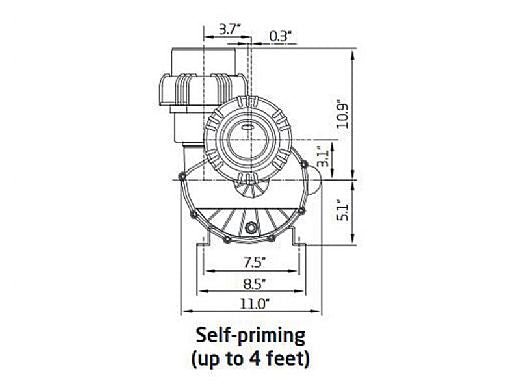 Speck Pumps SA104-1400F-000 Speck Pump 21-80/33 GS Series 4HP Self-Priming Pump 208-230V