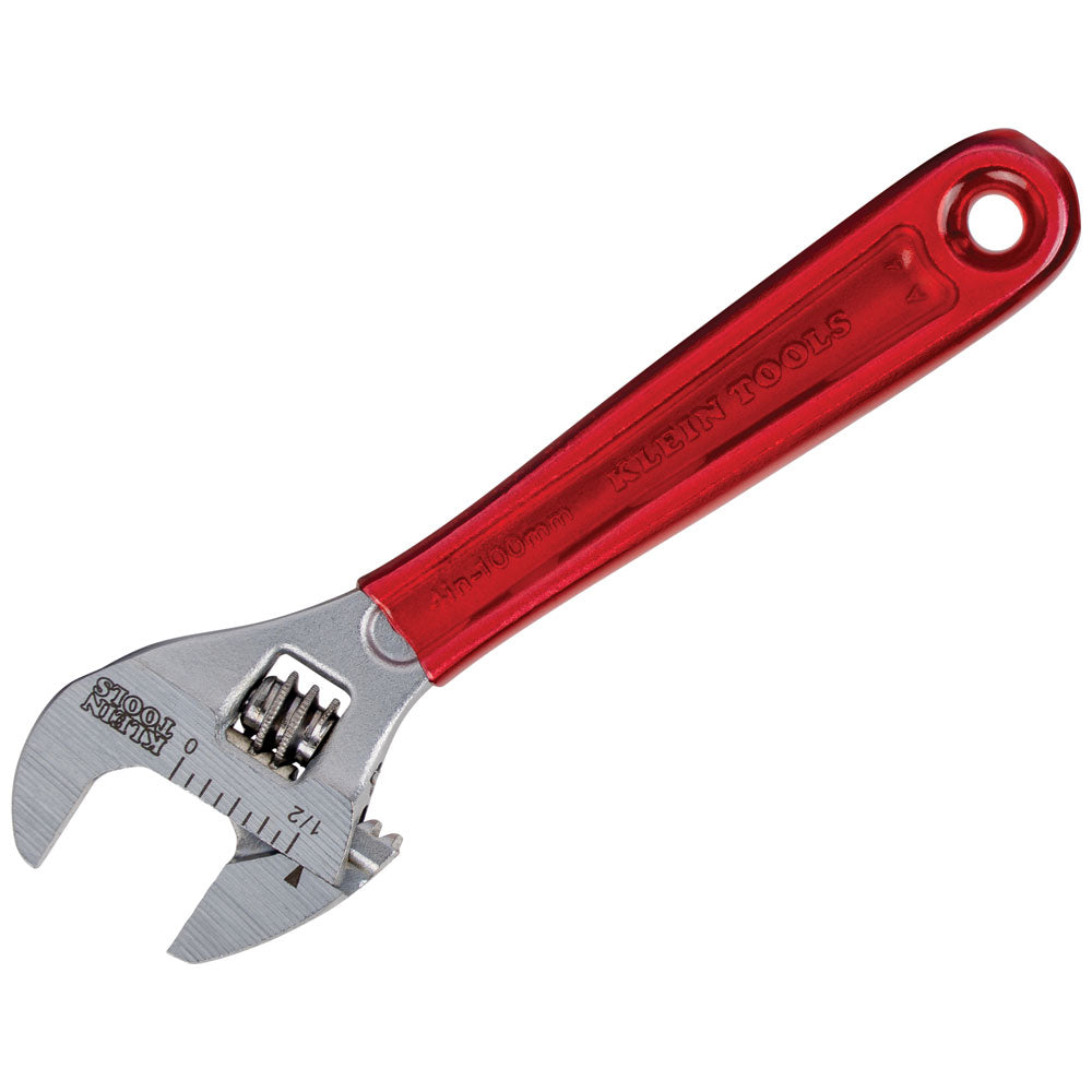 Klein Tools D506-4 Adjustable Wrench Plastic Dipped 4-Inch