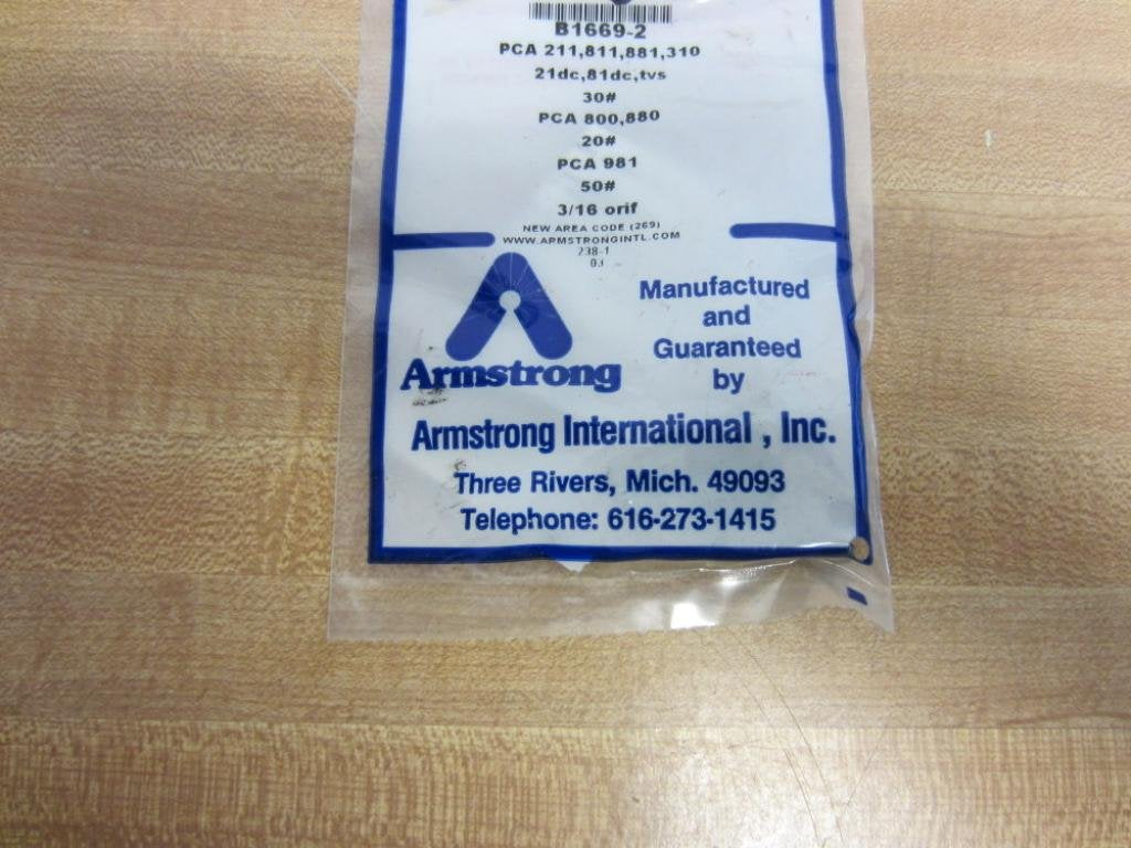 Armstrong Air B1669-2 PCA Pressure Change Assembly 3/16 Orifice PCK-800-20 Replacement Parts