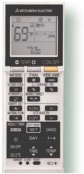 Mitsubishi Electric E22T43426 Original HVAC Remote Control White