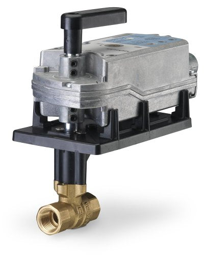 Siemens 172G-10322 2-Way 1-1/2 Inch 25 Cv Ball Valve with Chrome-Plated Brass Ball and Brass Stem