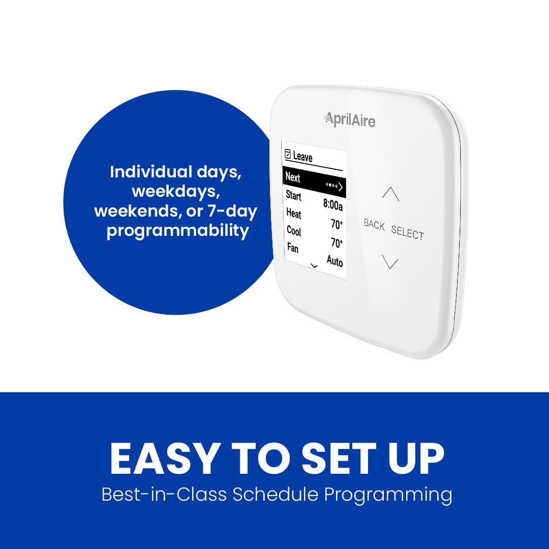 Aprilaire S86NMUPR Programmable Thermostat Multi-Stage Universal