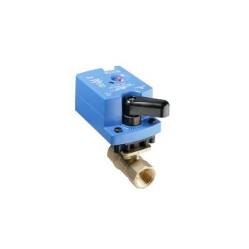 Johnson Controls VG1245BL+9A4IGA Two-Way Stainless Steel Trim NPT Ball Valve with Non-Spring-Return Electric Actuator