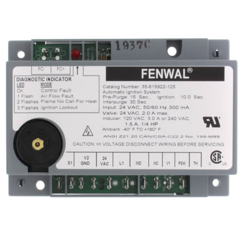 Fenwal 35-615922-125 Direct Spark Ignition Control 24V