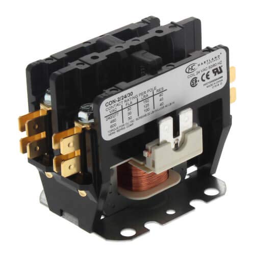 Hartland Controls CON-2/24/30 2 Pole Contactor 24V 30 Amp