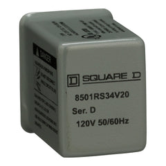 Square D 8501RS34V20 Miniature Plug-In Relay 120 VAC 5 Amp 4PDT