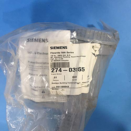 Siemens 274-03165 Valve 1/2 Inch 4CV NO 24V 0-10VDC SR