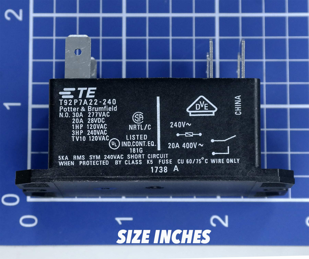 TE Connectivity T92P7A22-240 Relay 240V DPST-NO FlangeMount