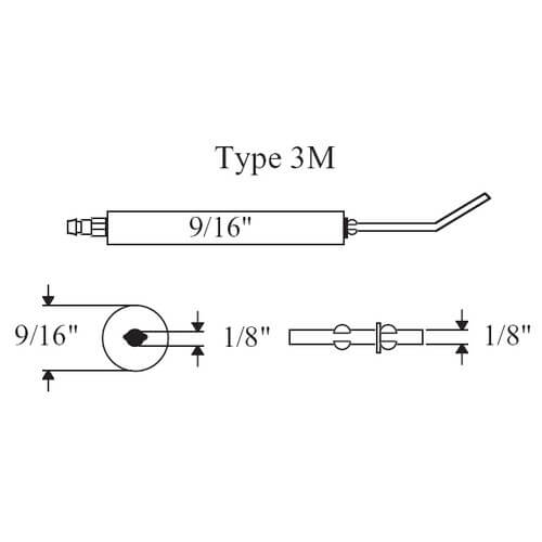 AUBURN E5-3M4-2PK TYPE 3M ELECTRODE 4 INCH 2PK