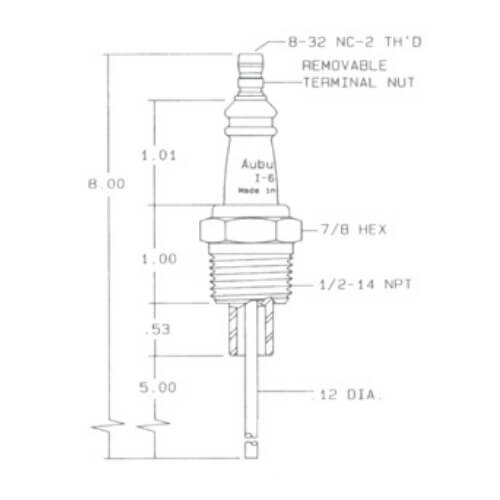 Auburn E5-I-6 Ignitor 5 Inch Tip Precision Ignition