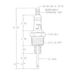 Auburn E5-I-6 Ignitor 5 Inch Tip Precision Ignition