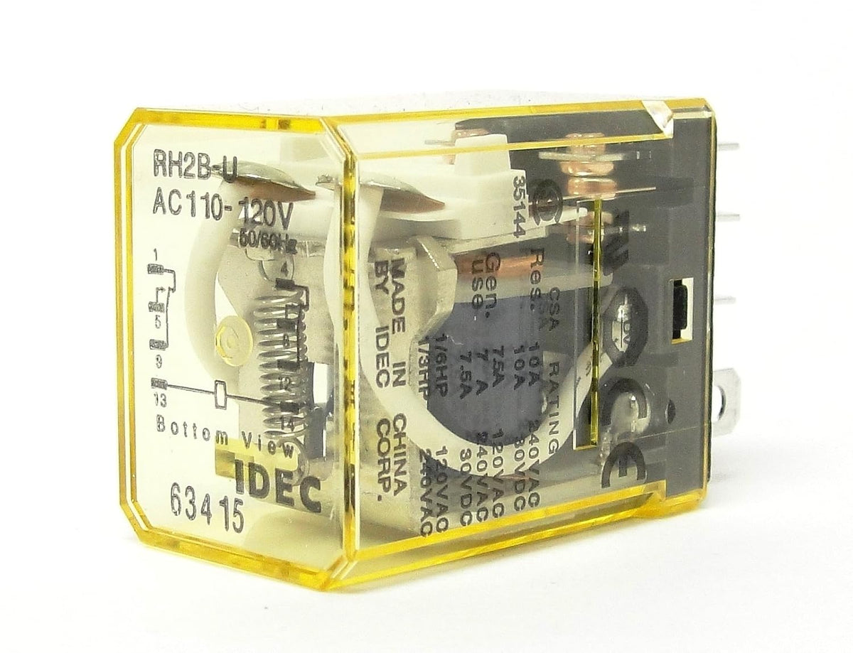 IDEC RH2B-UAC110-120V Power Relay DPDT 110-120VAC 10A