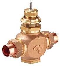 Johnson Controls VG7251ET+3003B Brass Trim Globe Valve with Enclosed Pneumatic Actuator