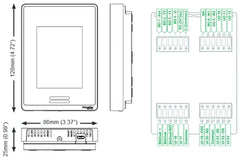 Schneider Electric SE8650U0B00 Room Controller 24V BACnet MS/TP RH Sensor & Control