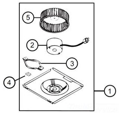 Broan-NuTone S97017706 Ventilation Fan Motor Assembly 120 Volts