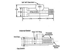 Maxon 38009 Adjustable Orifice Pilot Gas Flow Control