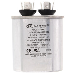 Hartland Controls CAP-3/440 3MFD 370/440V Oval Run Capacitor