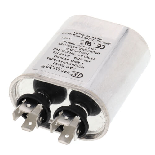 Hartland Controls CAP-3/440 3MFD 370/440V Oval Run Capacitor