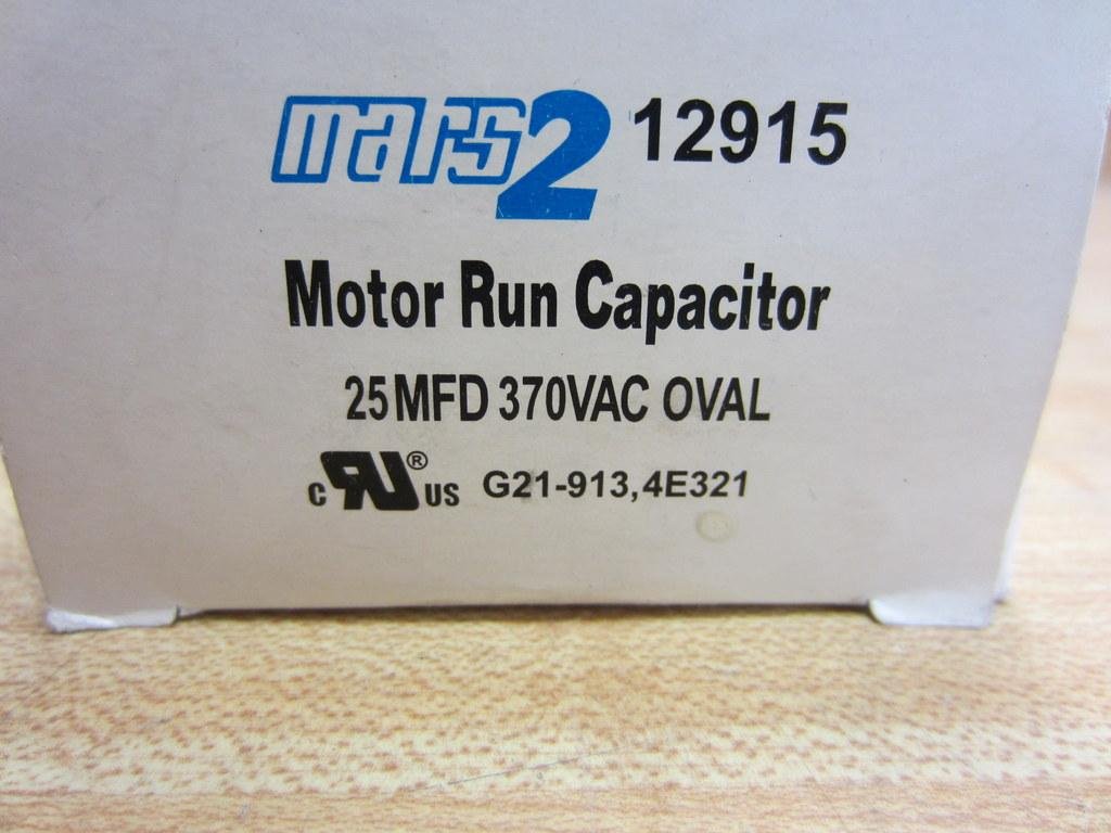 MARS 12915 Motor Run Capacitor 25 MFD 370V Oval