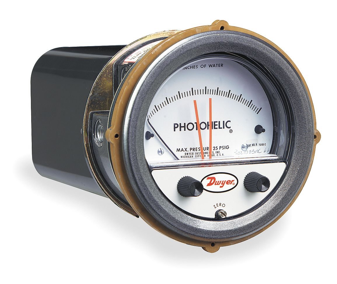 DWYER A3000-00 Photohelic Differential Pressure Gauge & Switch