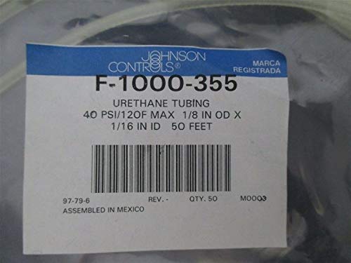 JOHNSON CONTROLS Johnson Controls F-1000-355 Urethane Tubing 50ft 1/8 inch OD Blue