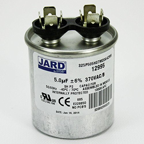 MARS 12995 Motor Run Capacitor 5MFD 370V Round