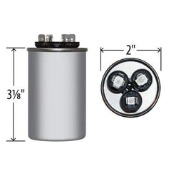 Mars 12755 Motor Run Capacitor 50/5 MFD 370V Round