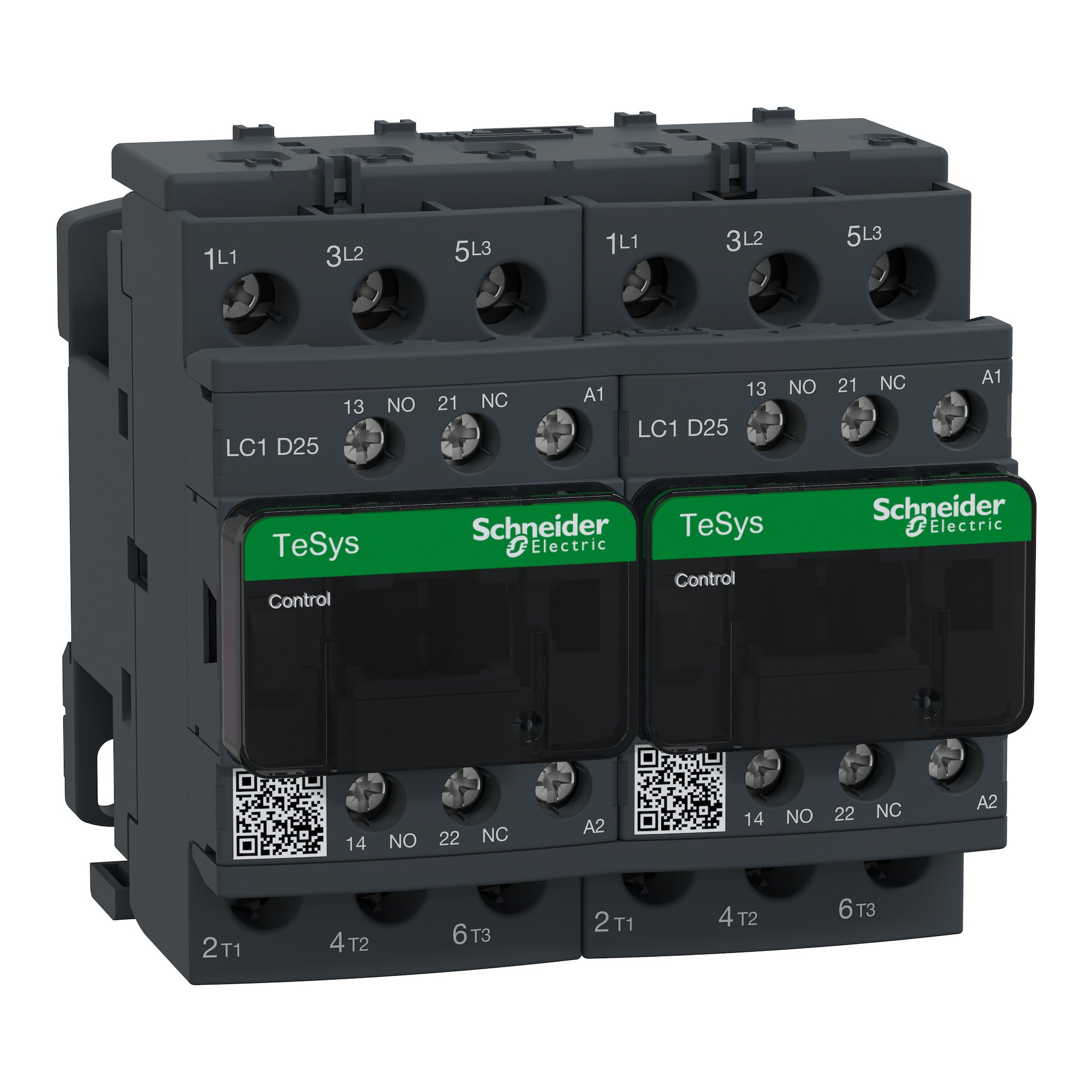 Schneider Electric LC2D25G7 TeSys Deca IEC Contactor 25A 3-Pole 120VAC 50/60 Hz