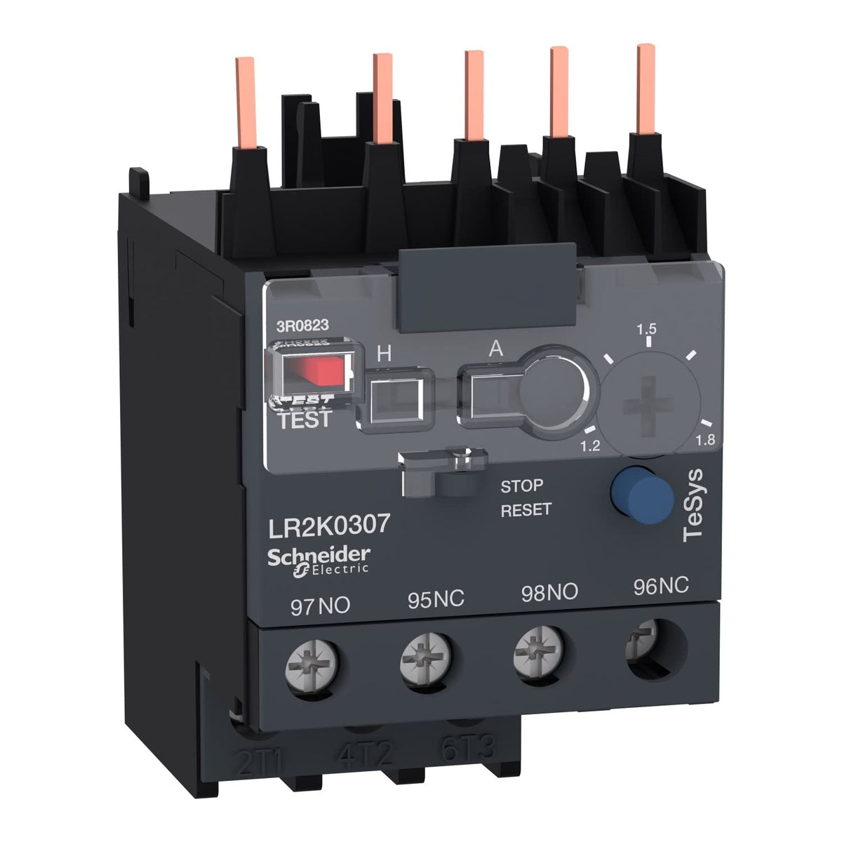 Schneider Electric LR2K0307 Overload Relay 1.20-1.80A Class 10 3P Thermal Overload Relay