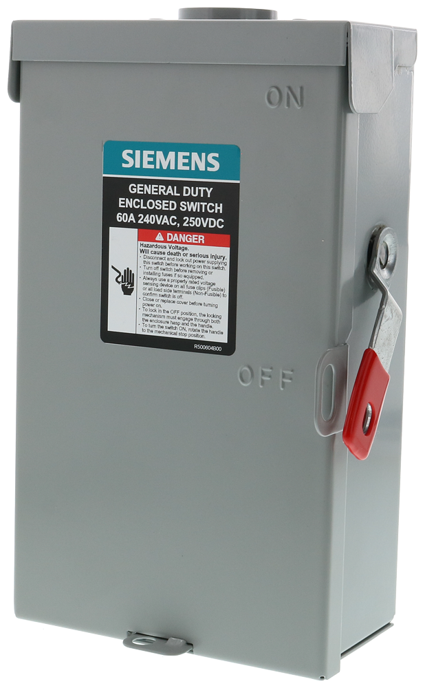 Siemens GF322NRA General Duty Safety Switch 240V 60A NEMA 3R Outdoor