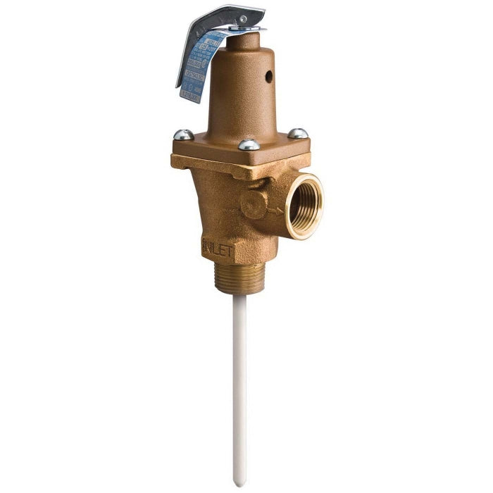 Watts 0556013 LF40XL Bronze Automatic Re-Seating Temperature and Pressure Relief Valve MNPT x FNPT 3/4 Inch