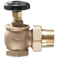 Watts 0067451 Bronze Radiator Angle Valve 3/4 inch FPT x Male Union