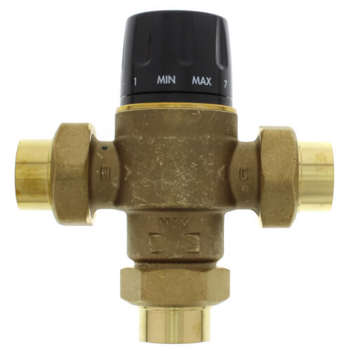 Caleffi 523178A High-Flow Thermostatic Mixing Valve 1-1/4 Inch Sweat Replacement 523178AC