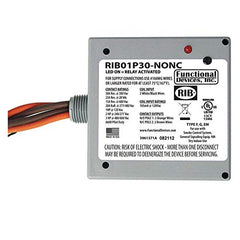 Functional Devices RIB01P30-NONC Enclosed Relay 30A DPST-NONC 120V