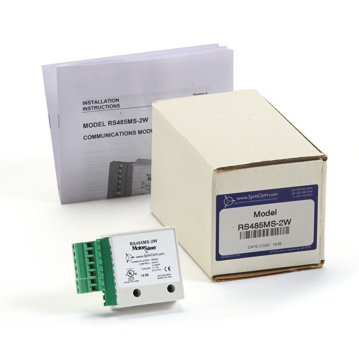 Littelfuse RS485MS-2W Symcom MotorSaver RS-485 Communications Module for 777, 77C, and 601 Models