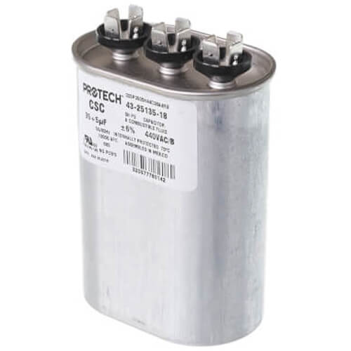 Rheem 43-25135-18 Capacitor 35/5/440 Dual Oval