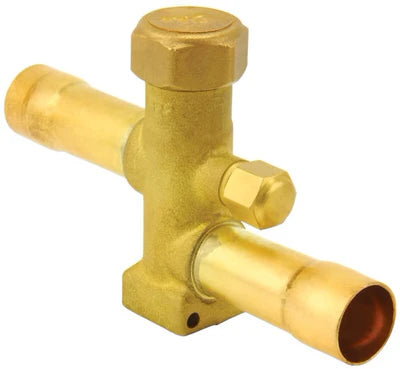 RHEEM Rheem 61-104025-15 Service Valve 3/4 x 3/4 inch Connections 5 inch Length Front Charge Port