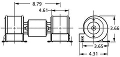 Fasco Motors A088 Draft Inducer Motor 115V 1/25 HP