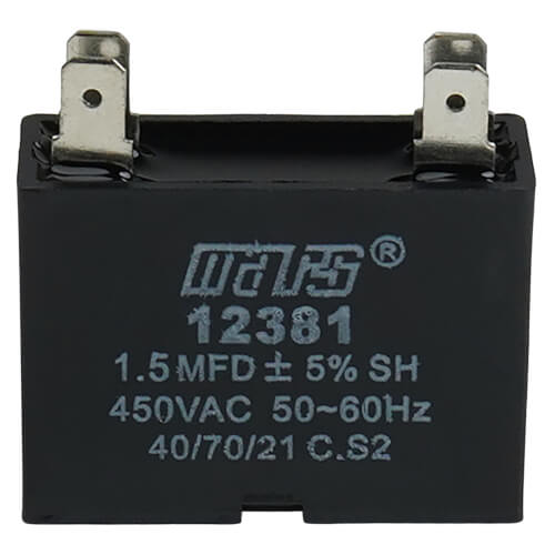 MARS 12381 Motor Run Capacitor 450V Square Single Pack