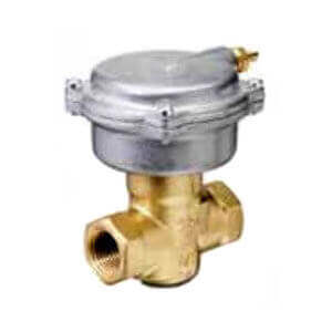 Siemens 258-02065 Brass Control Valve 3-Way 1/2 Inch NPT Female Mixing Valve Actuator 8-13 PSI