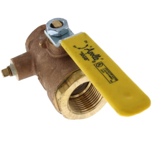 Apollo Valves 50-GB5-01A 1 inch FNPT Bronze 2-Piece Full Port Gas Shutoff Ball Valve Tee Handle